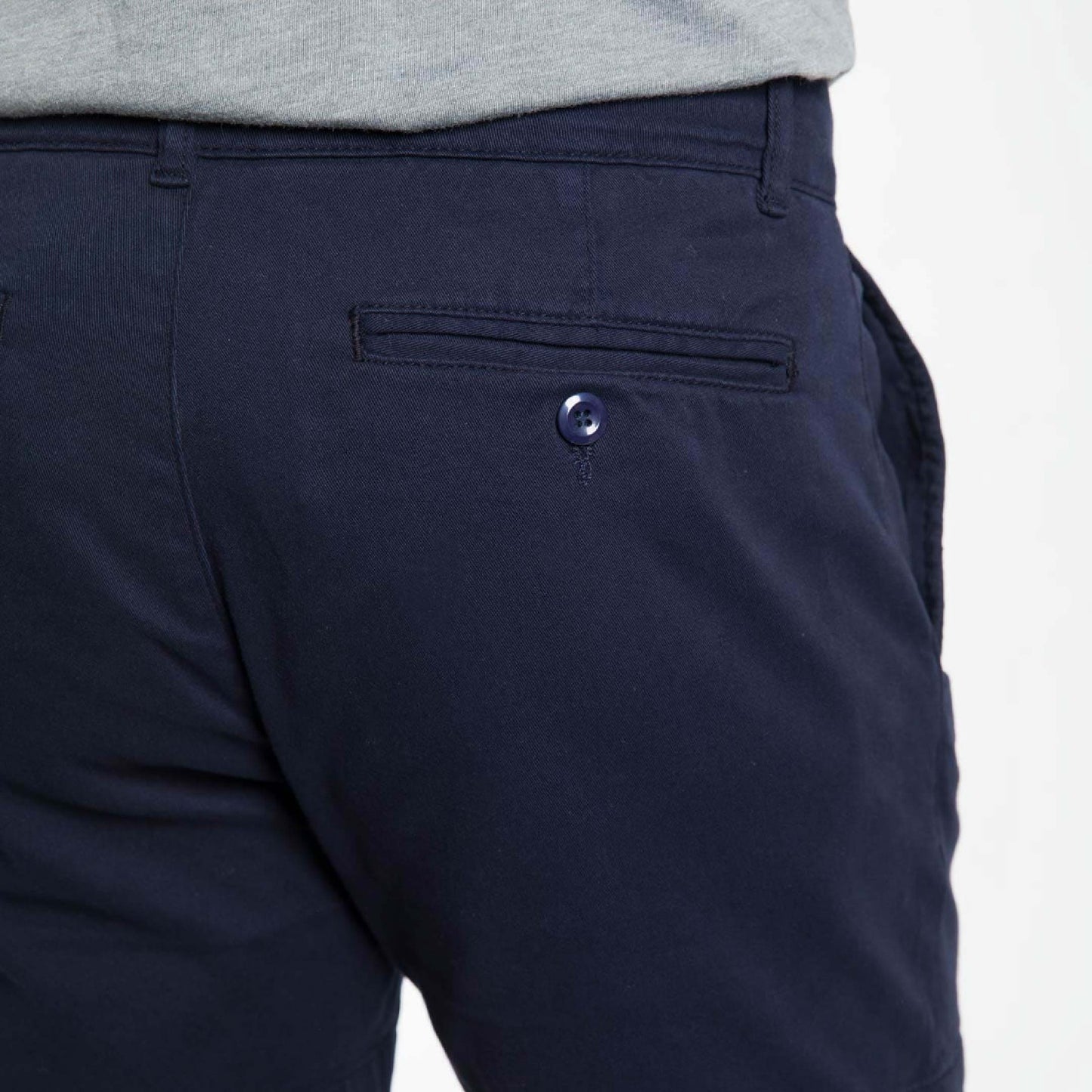 5" Navy Lightweight Stretch Chino Short