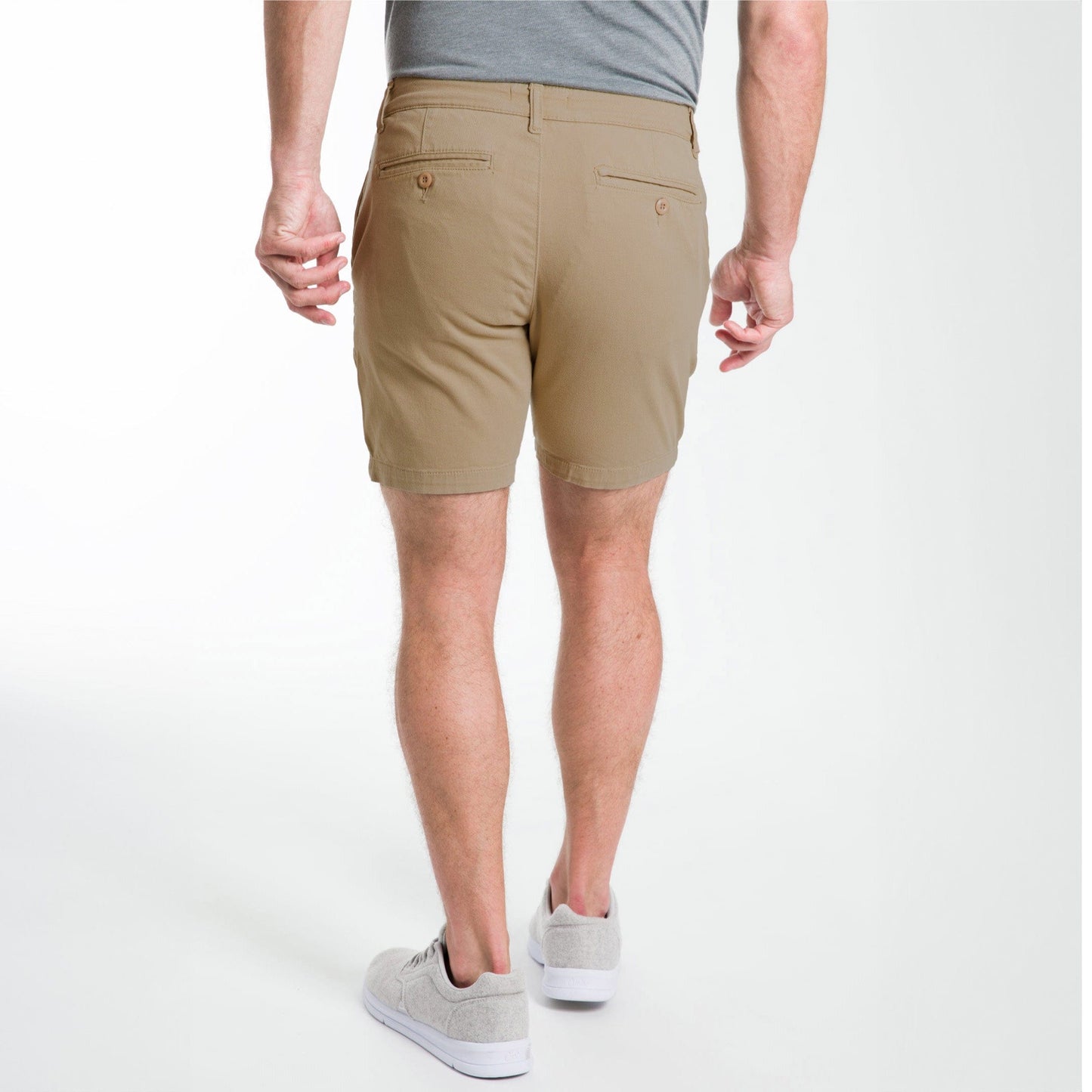 Khaki Lightweight Stretch Chino Short