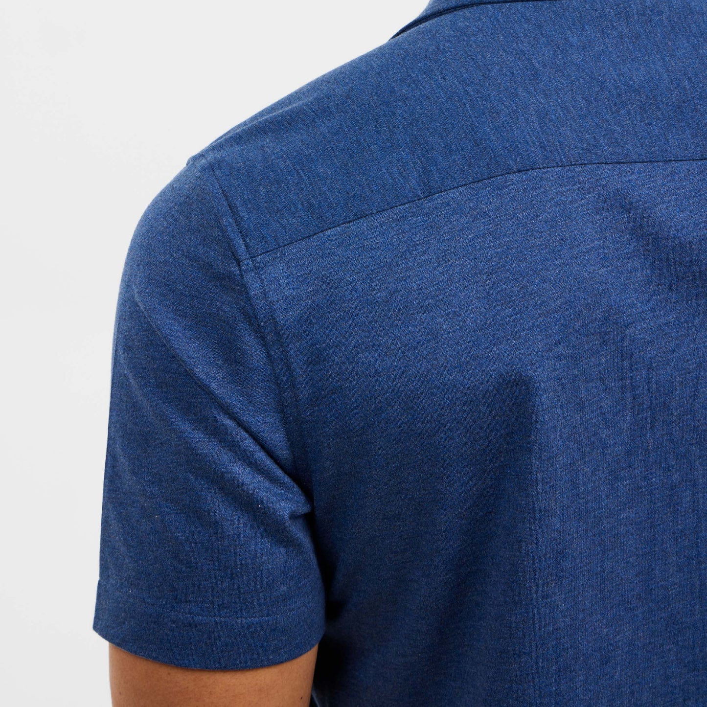 Indigo Mélange Short Sleeve Performance Stretch Shirt