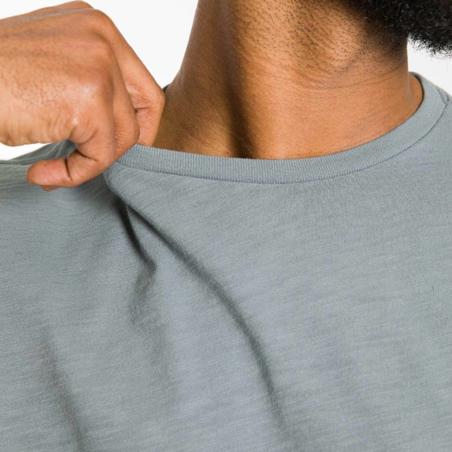 Lightweight Washed Steel Crew Neck Tee
