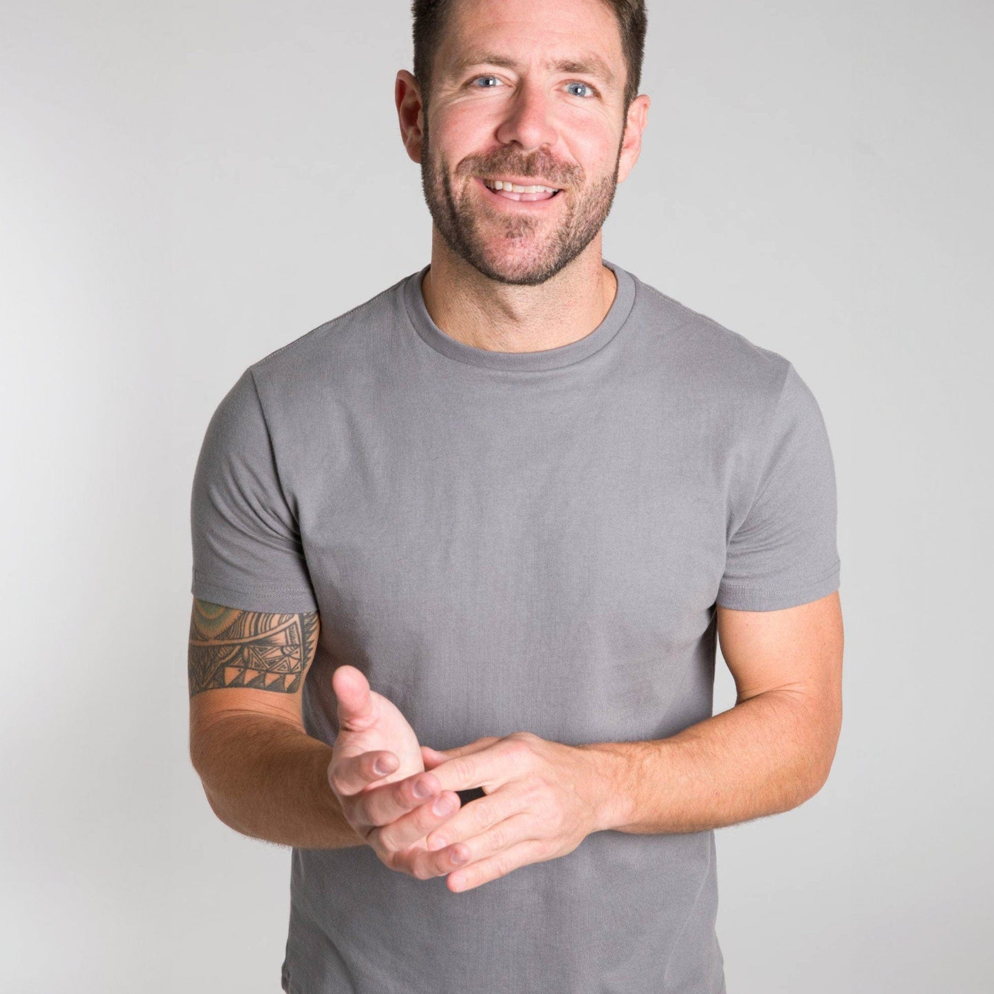 Light Grey Crew Neck Tee