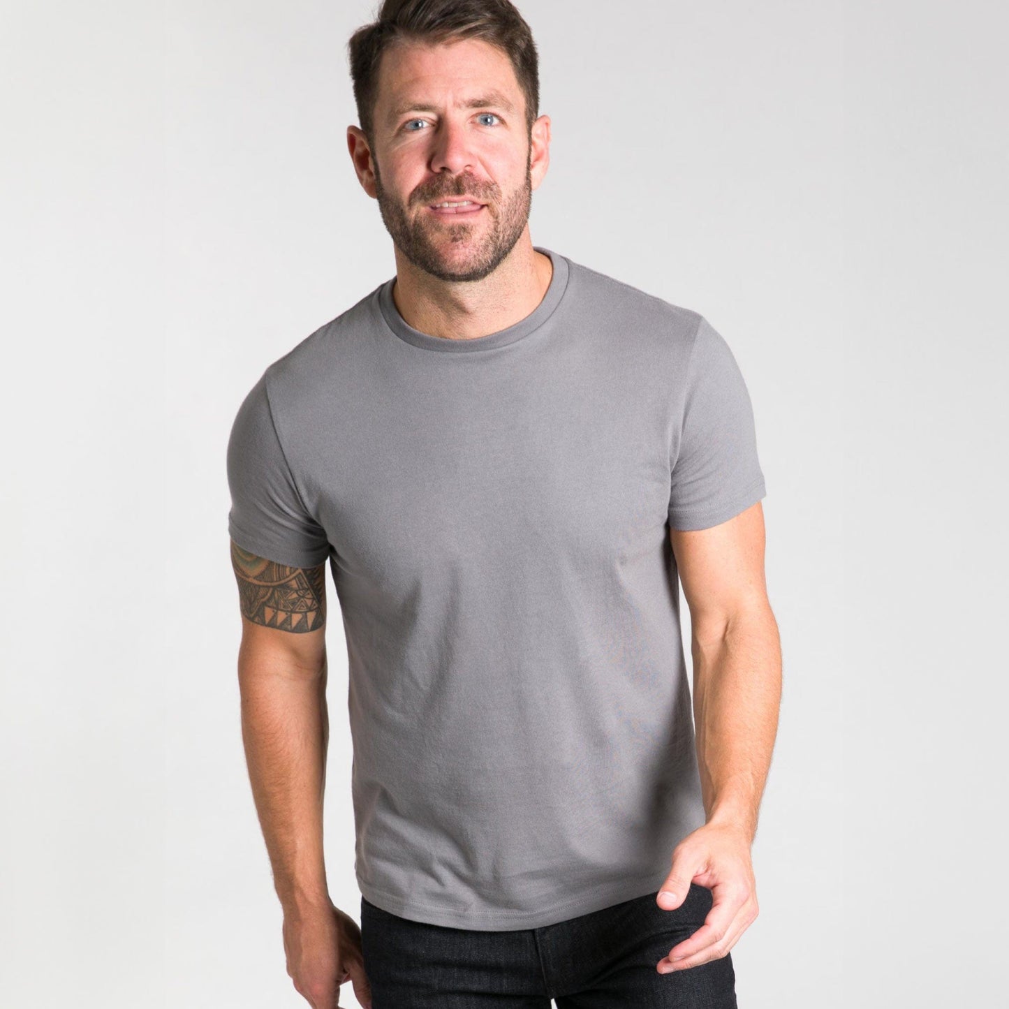 Light Grey Crew Neck Tee