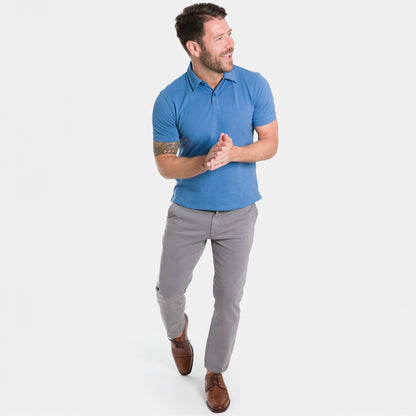 Steel Grey Washed Stretch Chino