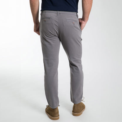 Steel Grey Washed Stretch Chino