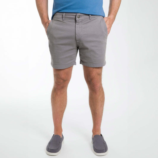 5" Grey Lightweight Stretch Chino Short