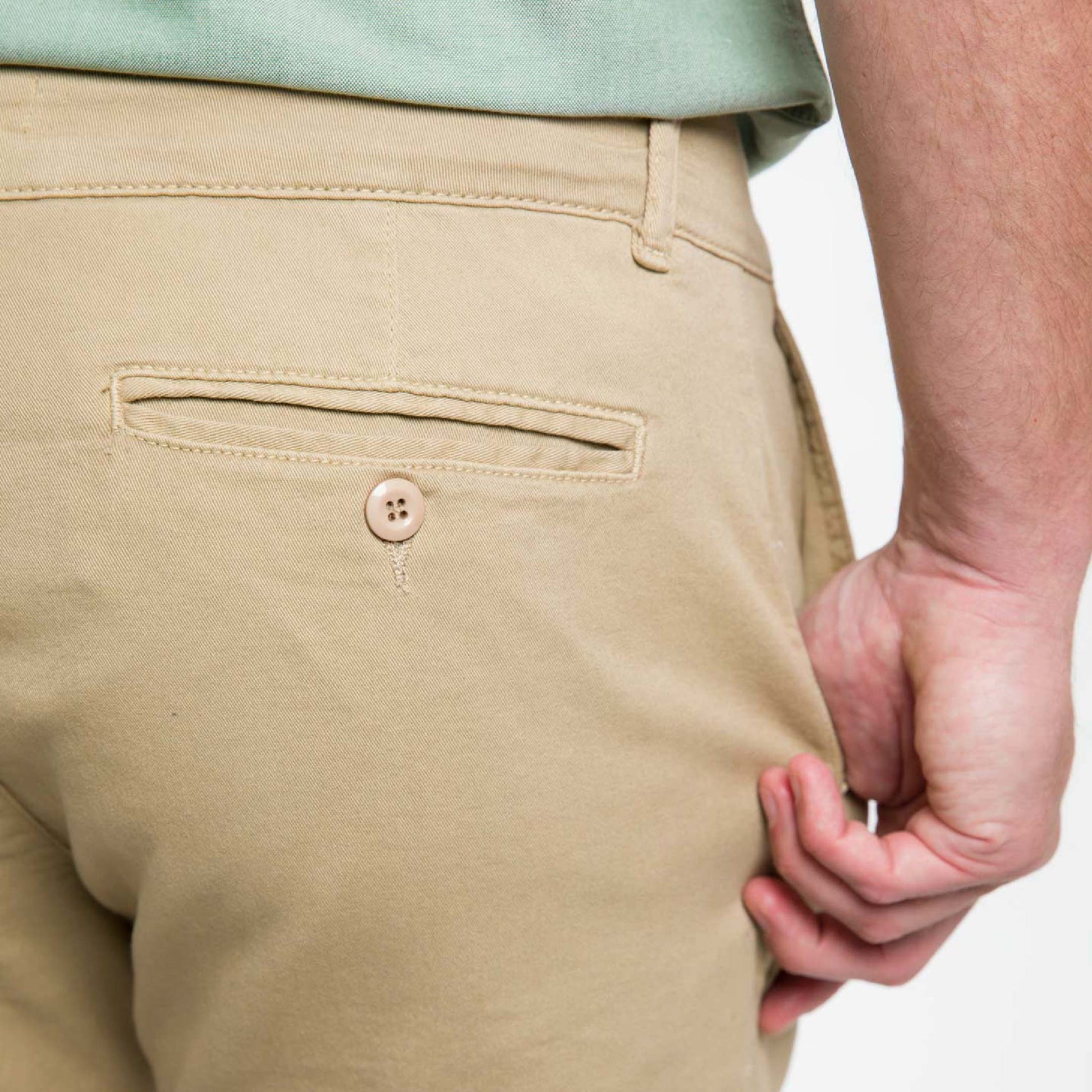 5" Khaki Lightweight Stretch Chino Short