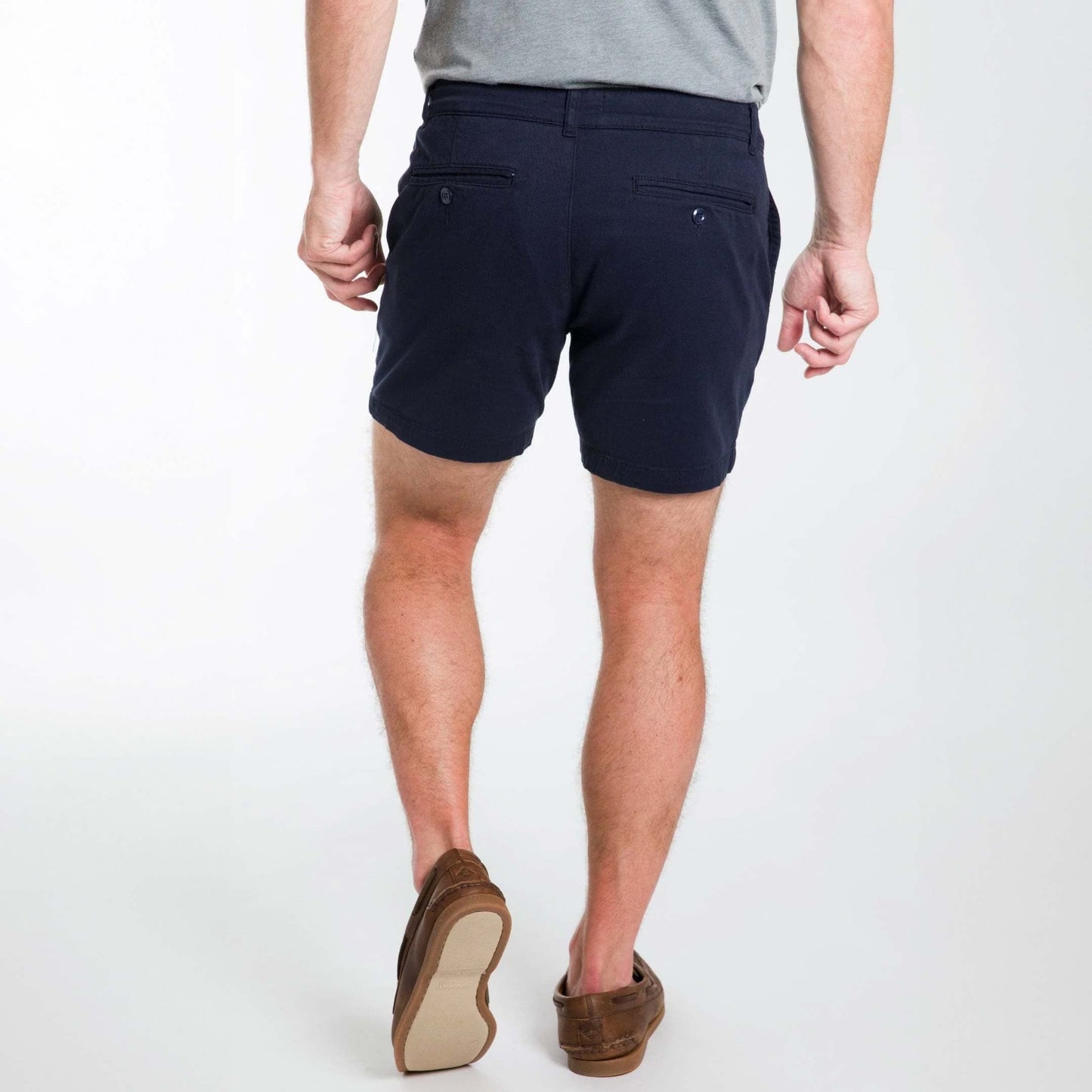 5" Navy Lightweight Stretch Chino Short