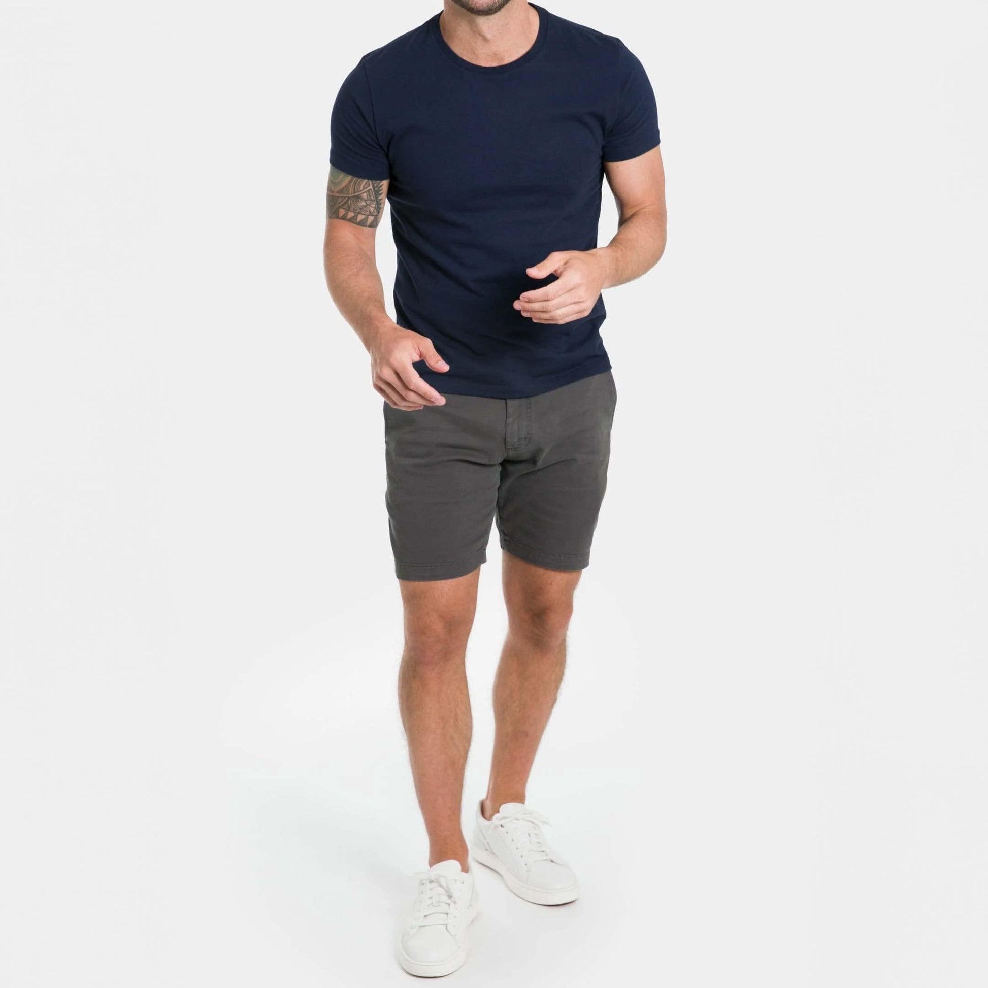 Charcoal Lightweight Stretch Chino Short