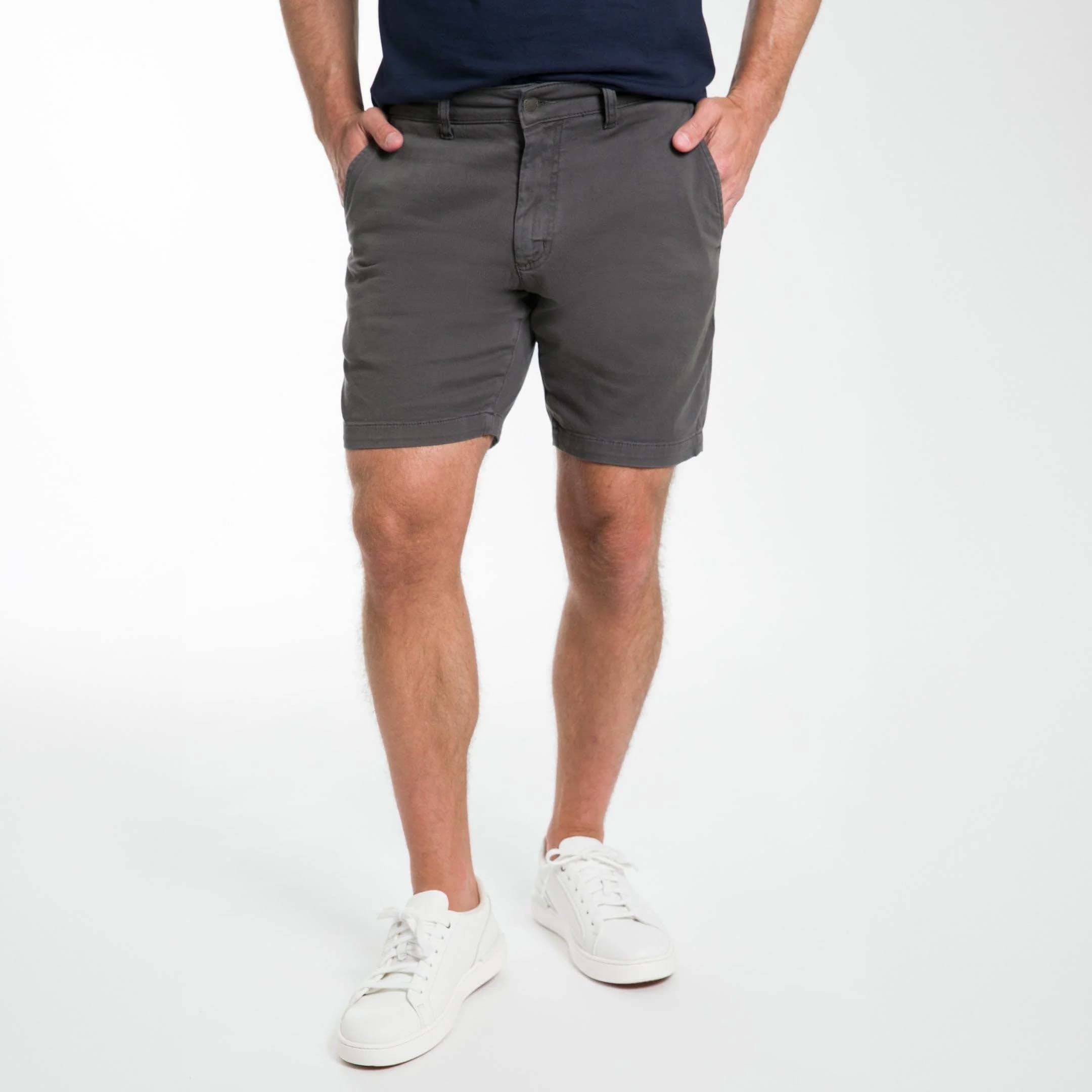 Charcoal Lightweight Stretch Chino Short