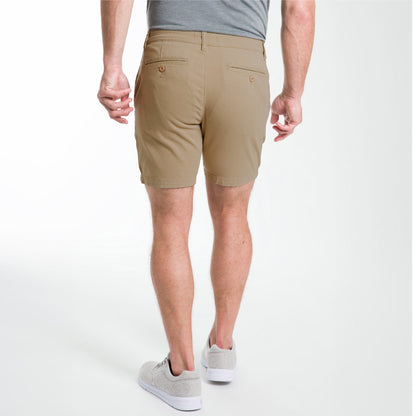 Khaki Lightweight Stretch Chino Short