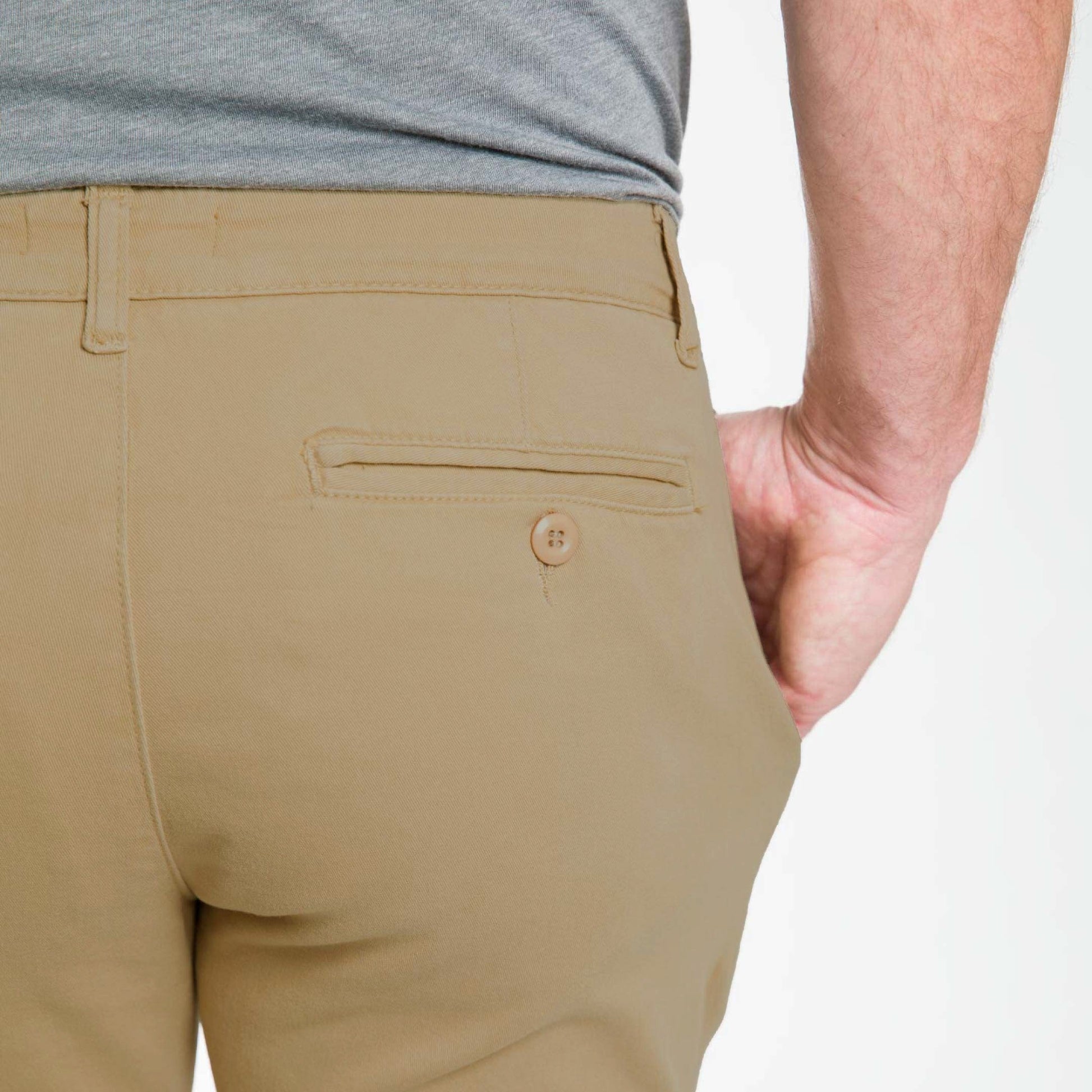 Khaki Lightweight Stretch Chino Short