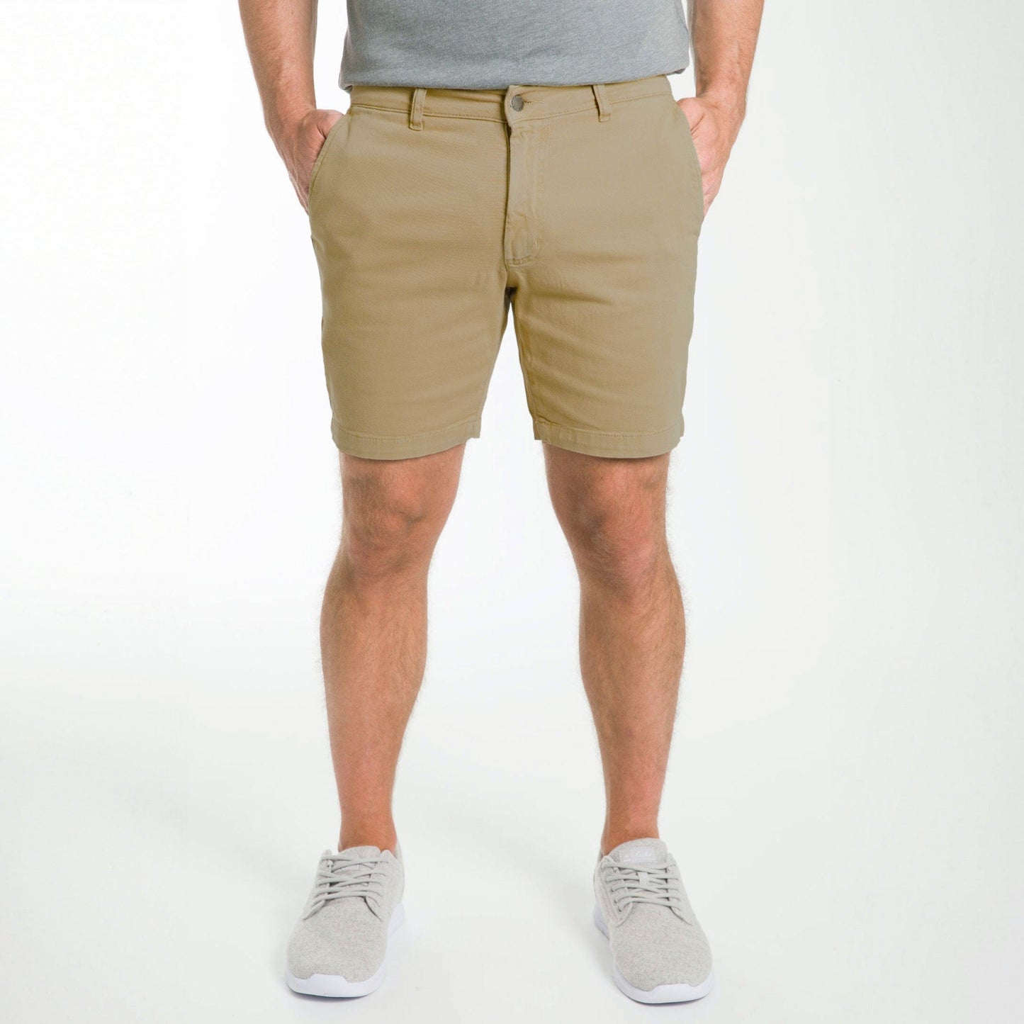 Khaki Lightweight Stretch Chino Short