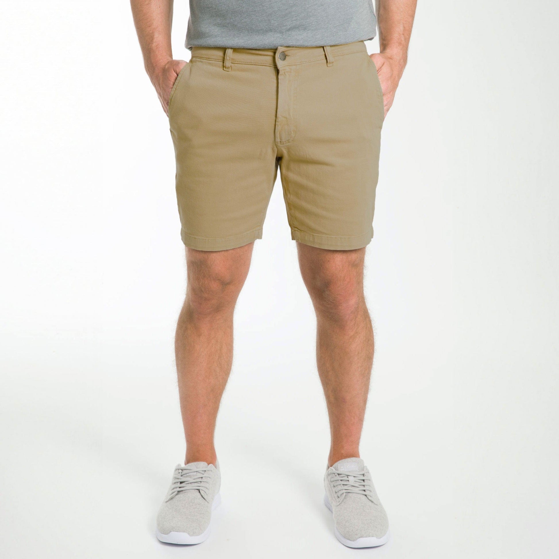 Khaki Lightweight Stretch Chino Short