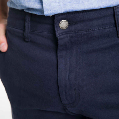 Navy Stretch Washed Chino Short