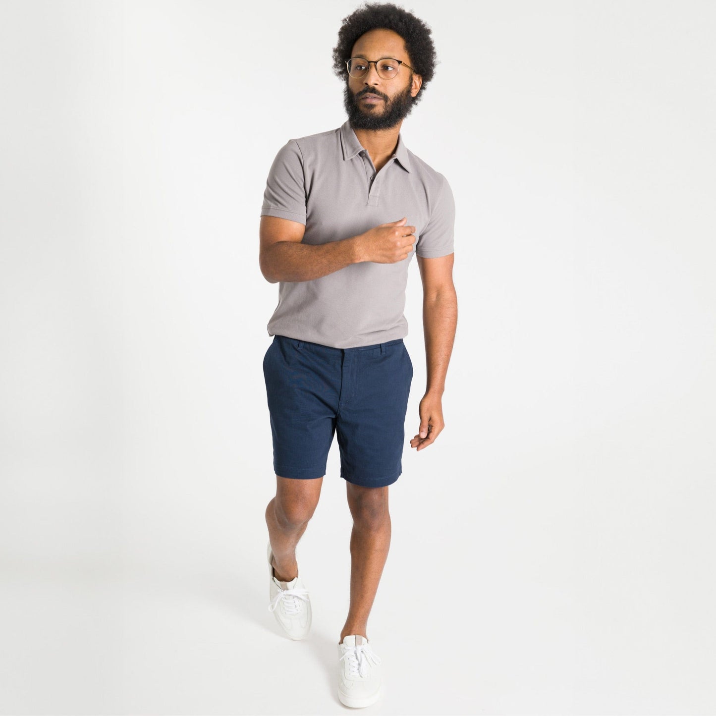 True Navy Lightweight Stretch Chino Short