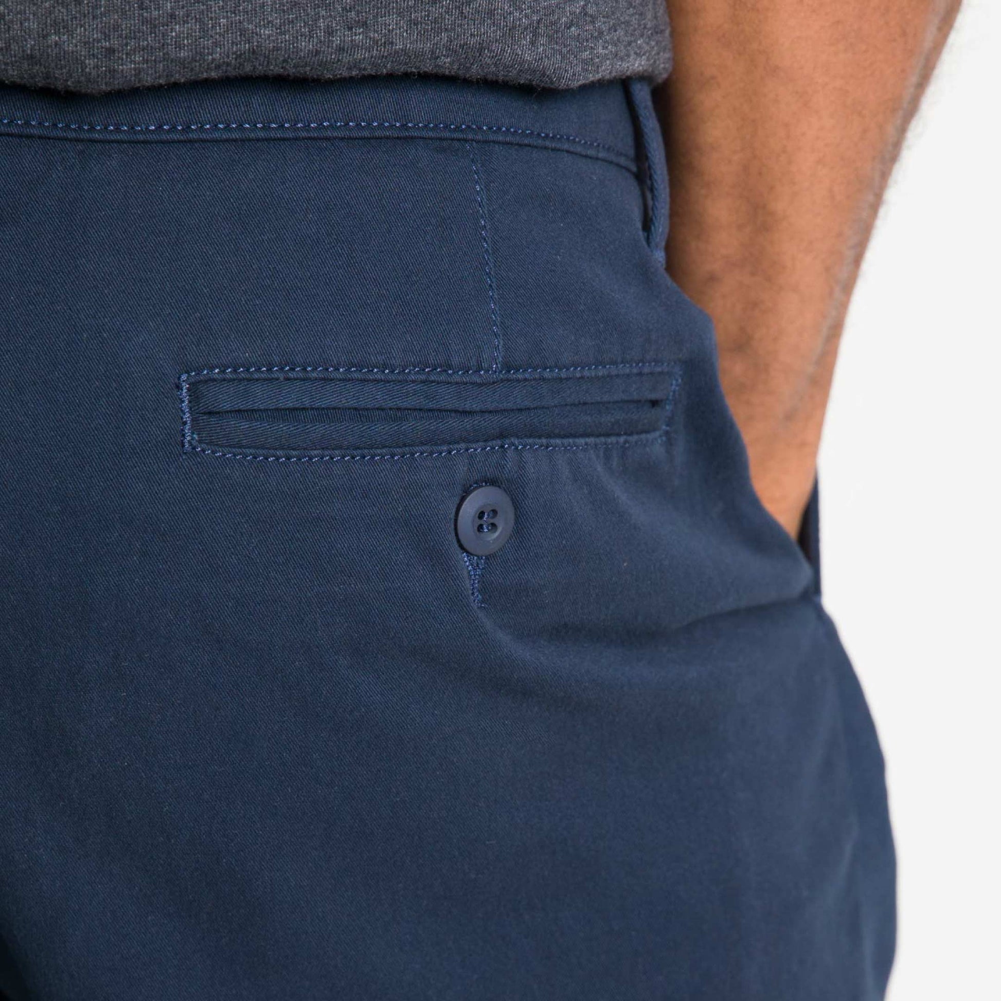 True Navy Lightweight Stretch Chino Short