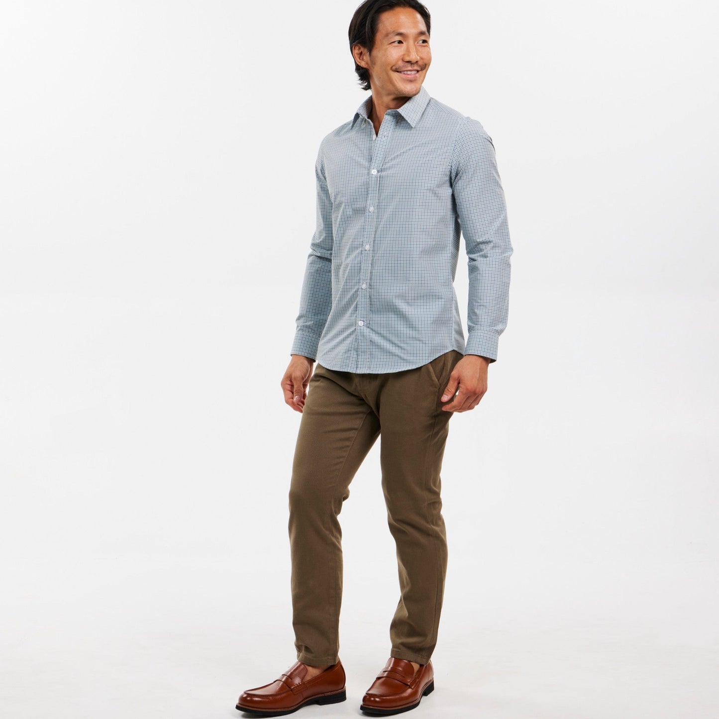 Coastal Plaid Wrinkle Free Shirt