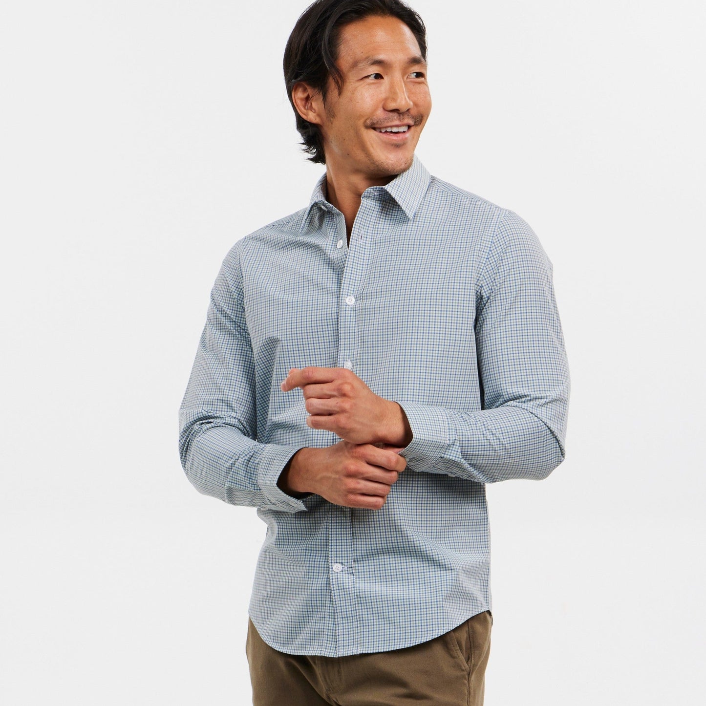 Coastal Plaid Wrinkle Free Shirt