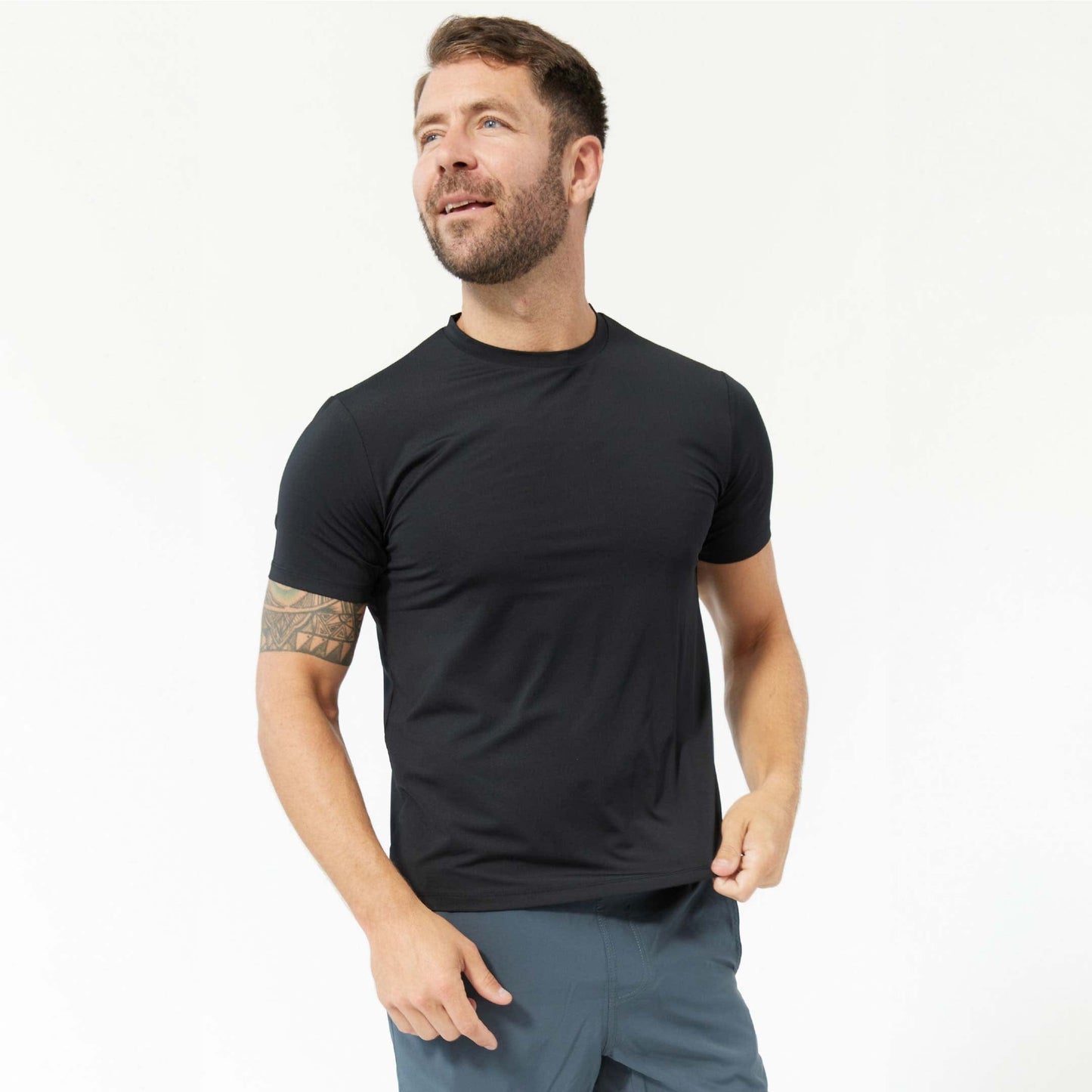 Black Hybrid Ultralight Tee