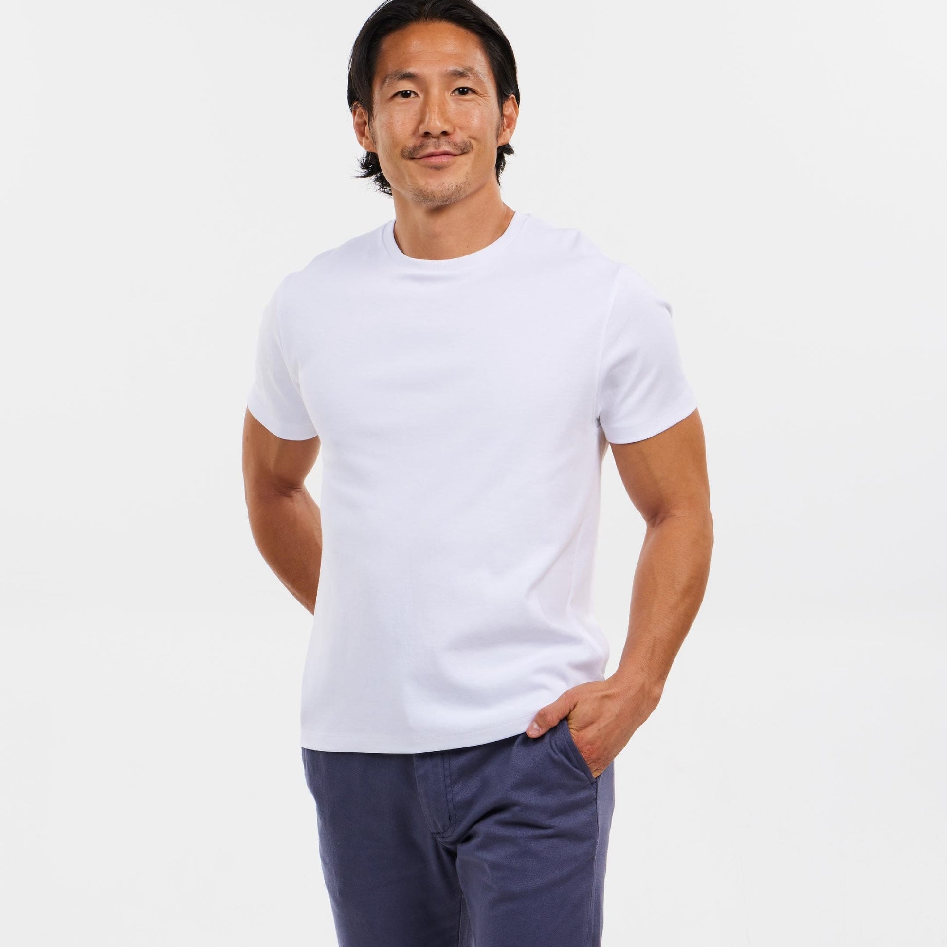 White Luxury Soft Touch Crew Neck Tee