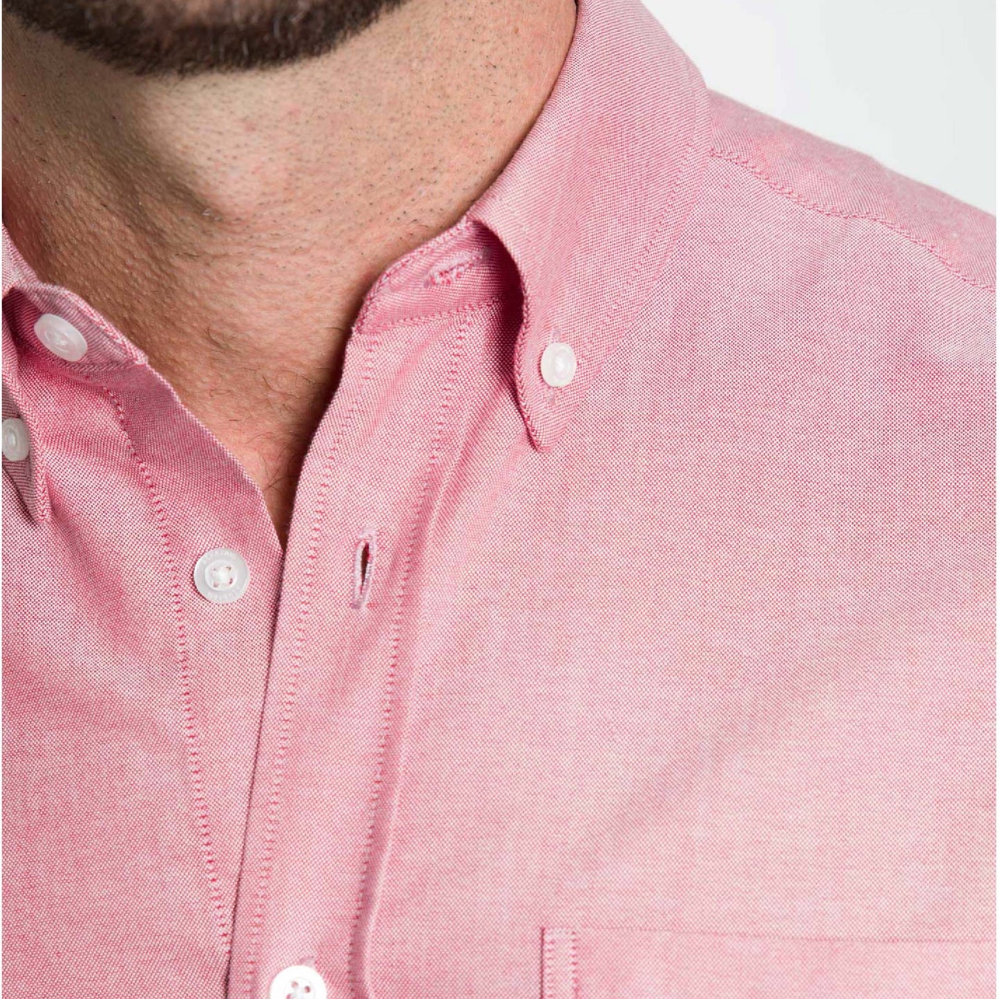 Faded Brick Oxford Wrinkle Free Short Sleeve Shirt