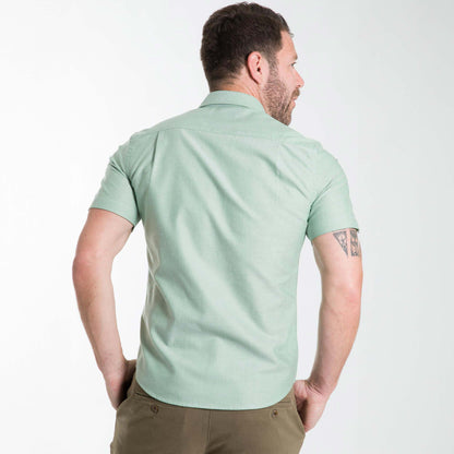 Faded Fern Oxford Wrinkle Free Short Sleeve Shirt