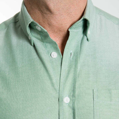 Faded Fern Oxford Wrinkle Free Short Sleeve Shirt