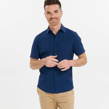 Wharf Gingham Seersucker Short Sleeve Shirt