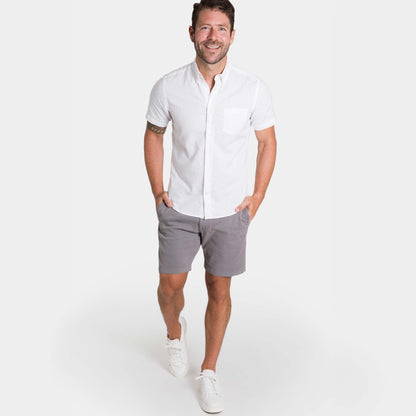 White Linen Short Sleeve Shirt