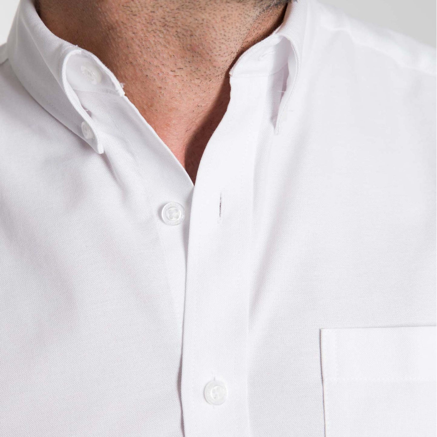 White Oxford Wrinkle Free Short Sleeve Shirt