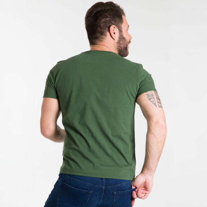 Bright Green Short Sleeve Pima Cotton Henley