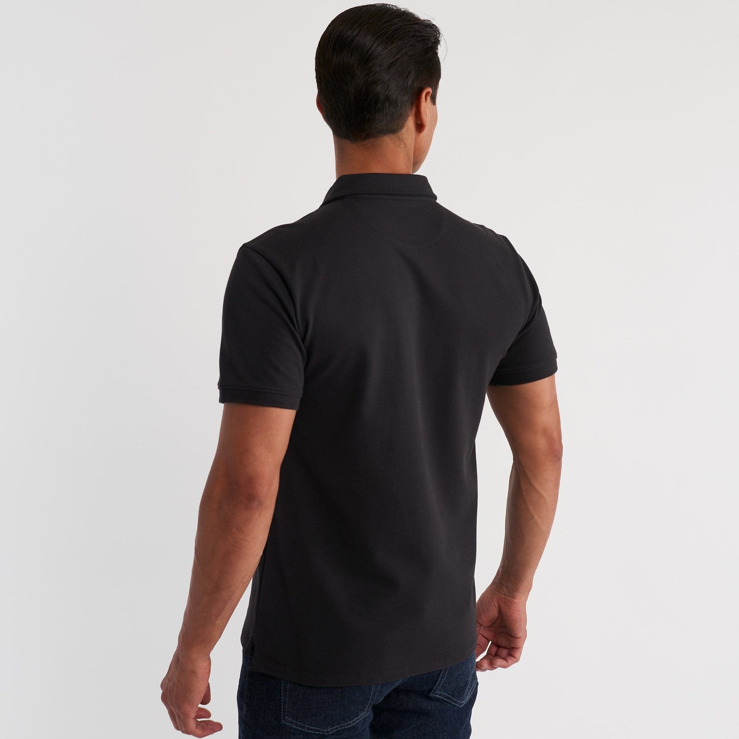 Black Pique Daily Polo