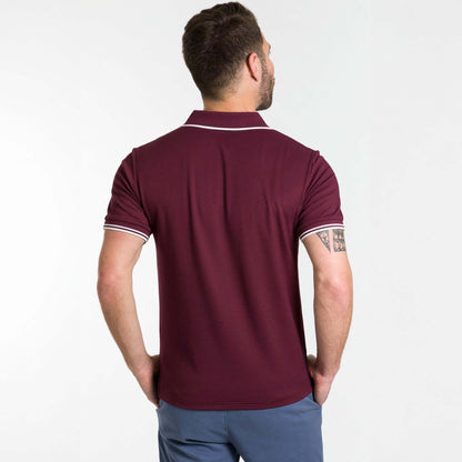 Burgundy Micro Pique Polo