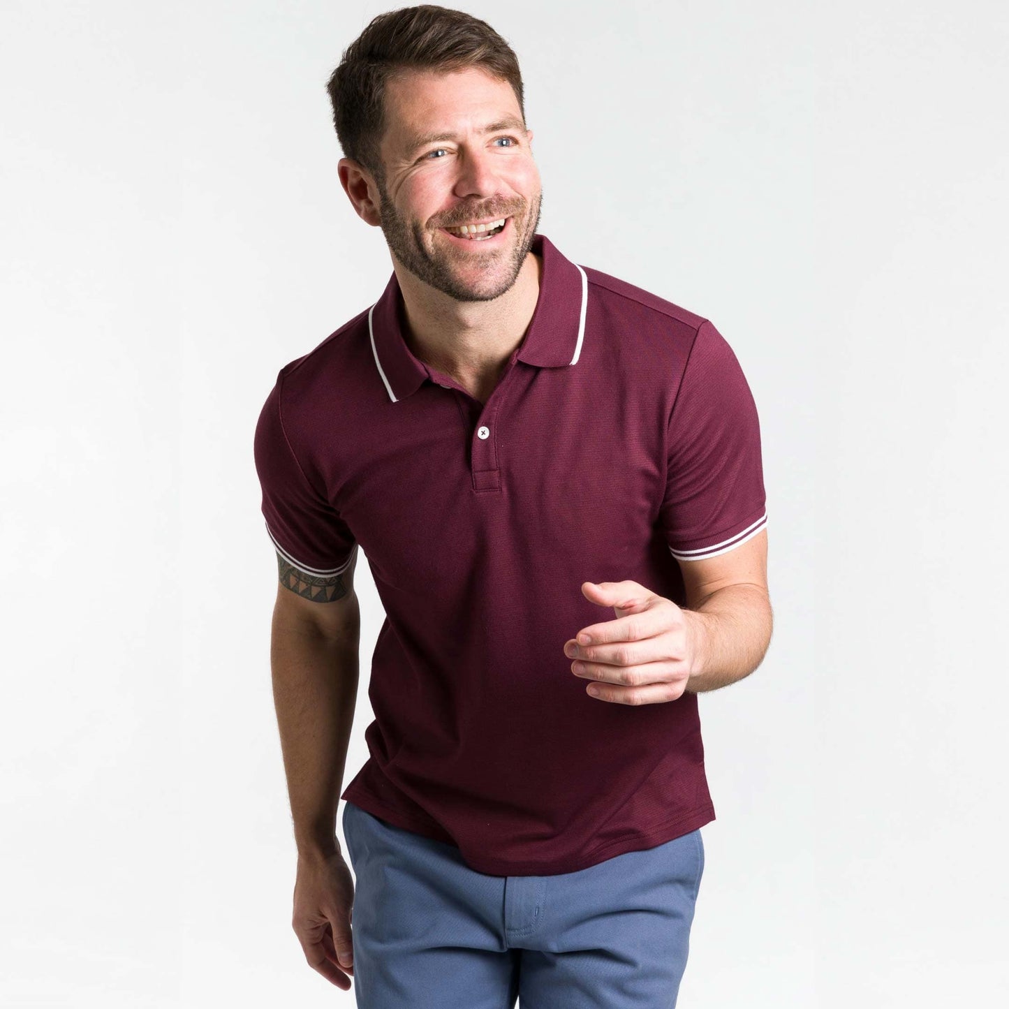 Burgundy Micro Pique Polo