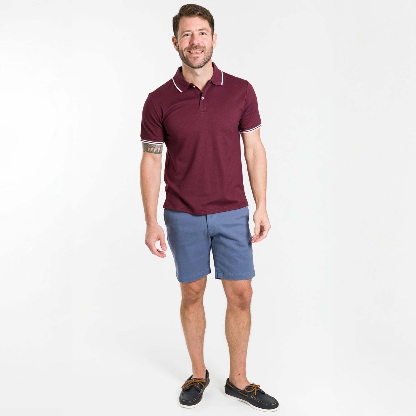 Burgundy Micro Pique Polo