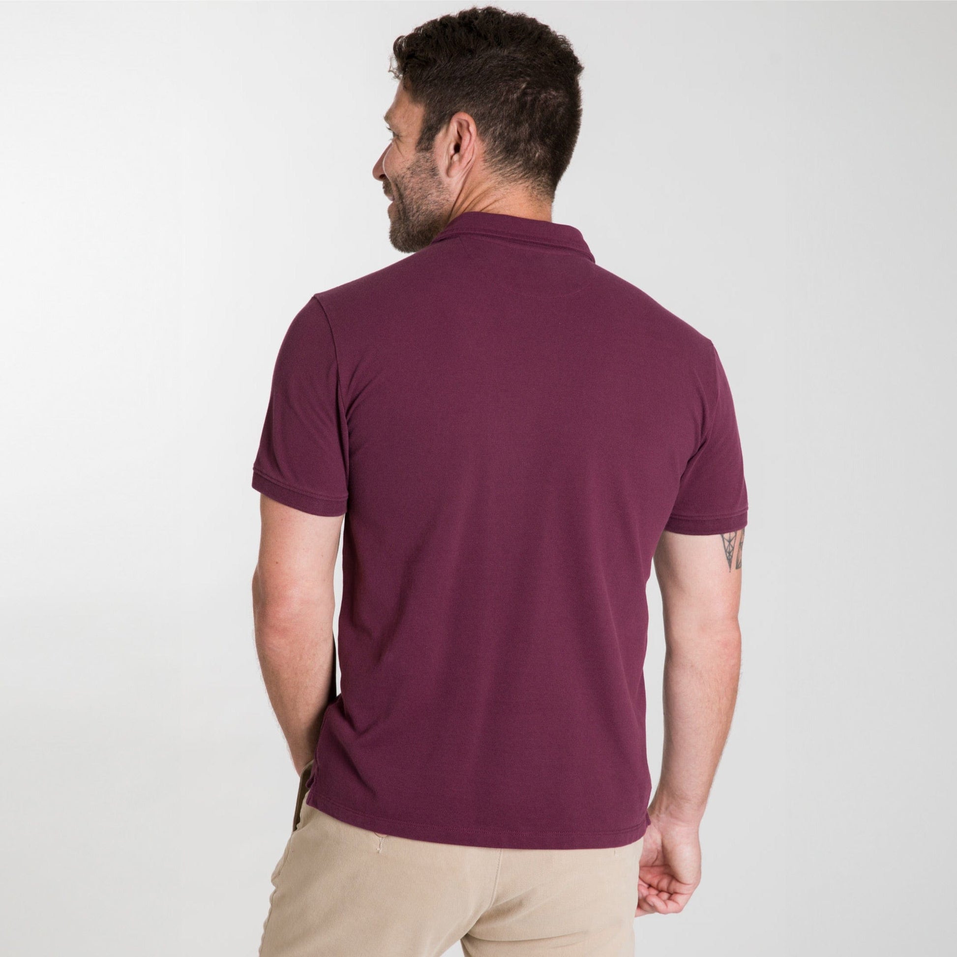 Burgundy Pique Daily Polo