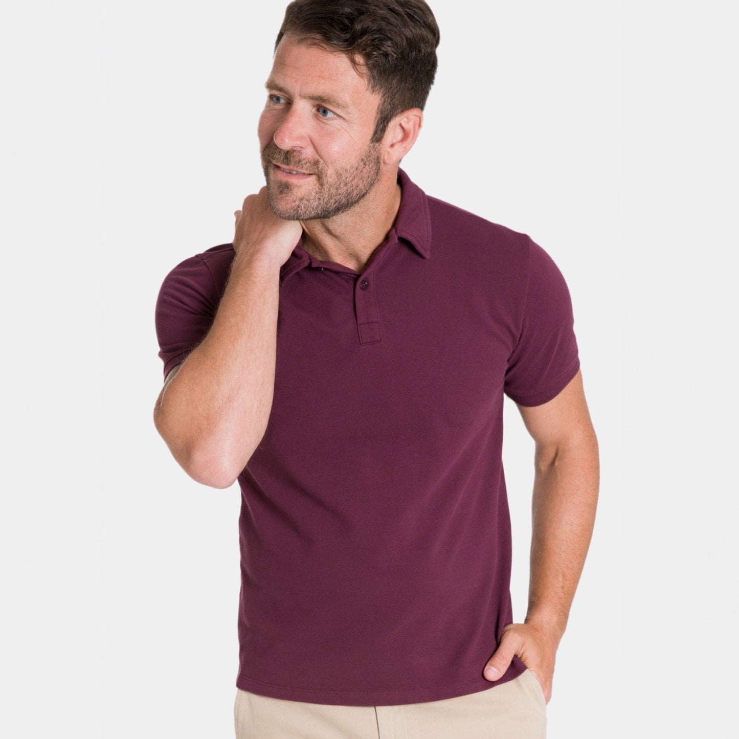 Burgundy Pique Daily Polo