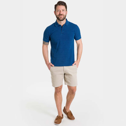 Indigo Dyed Pique Daily Polo