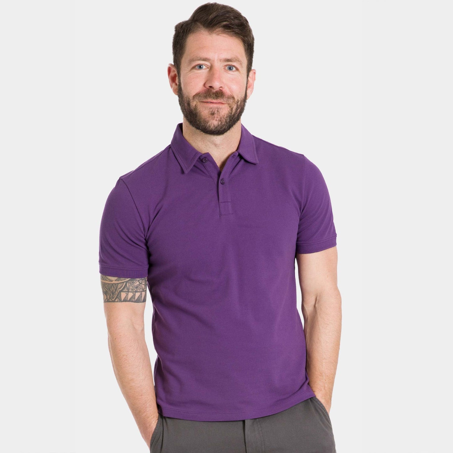 Purple Pique Daily Polo