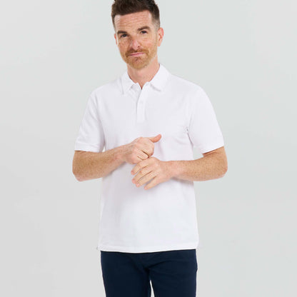 White Pique Daily Polo