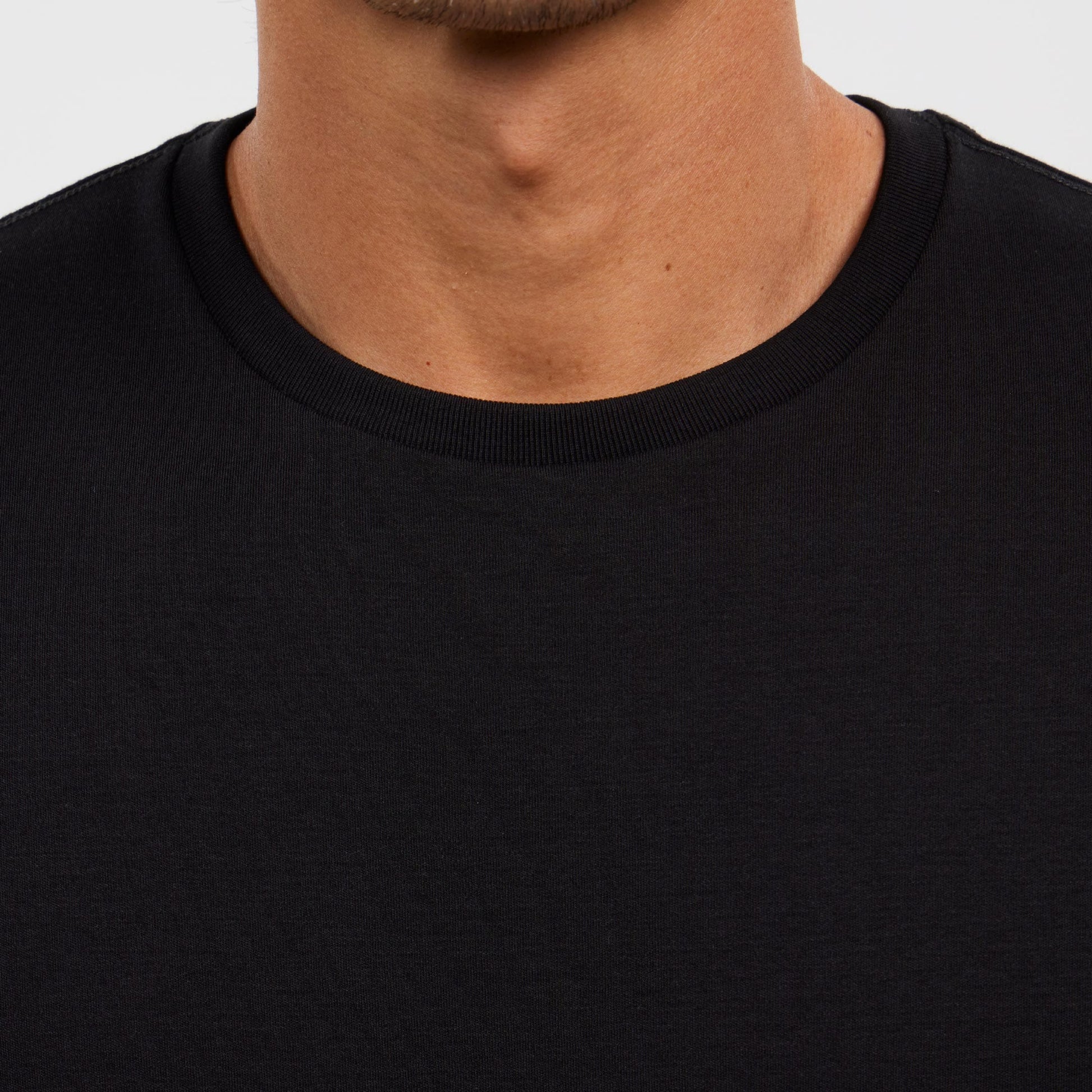 Black Luxury Soft Touch Crew Neck Tee