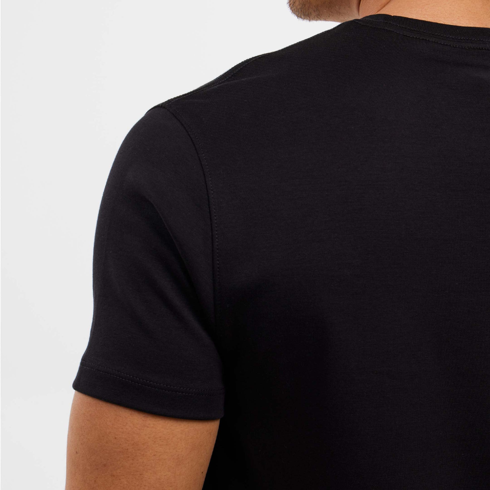 Black Luxury Soft Touch Crew Neck Tee