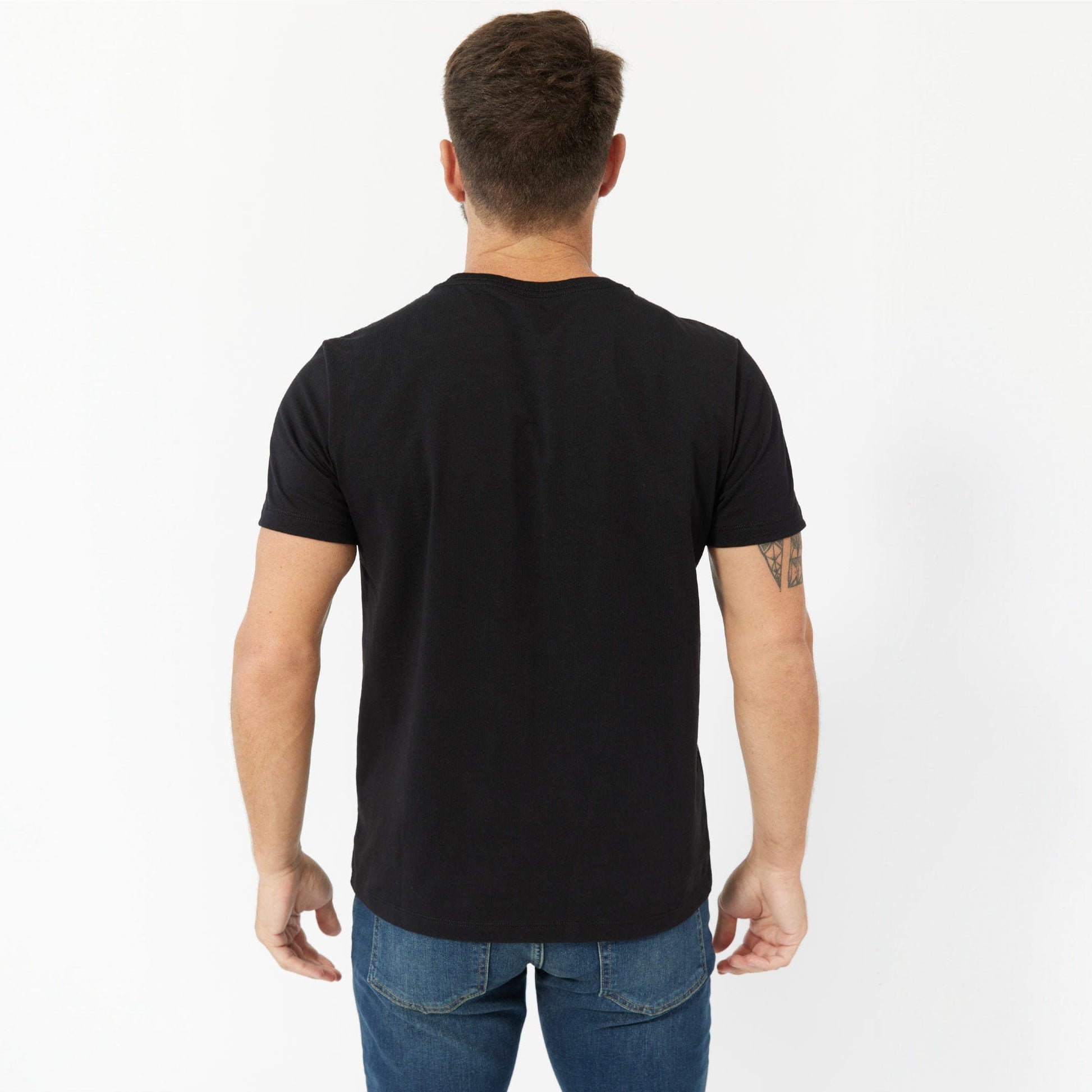 Black Pima Cotton Crew Neck Tee