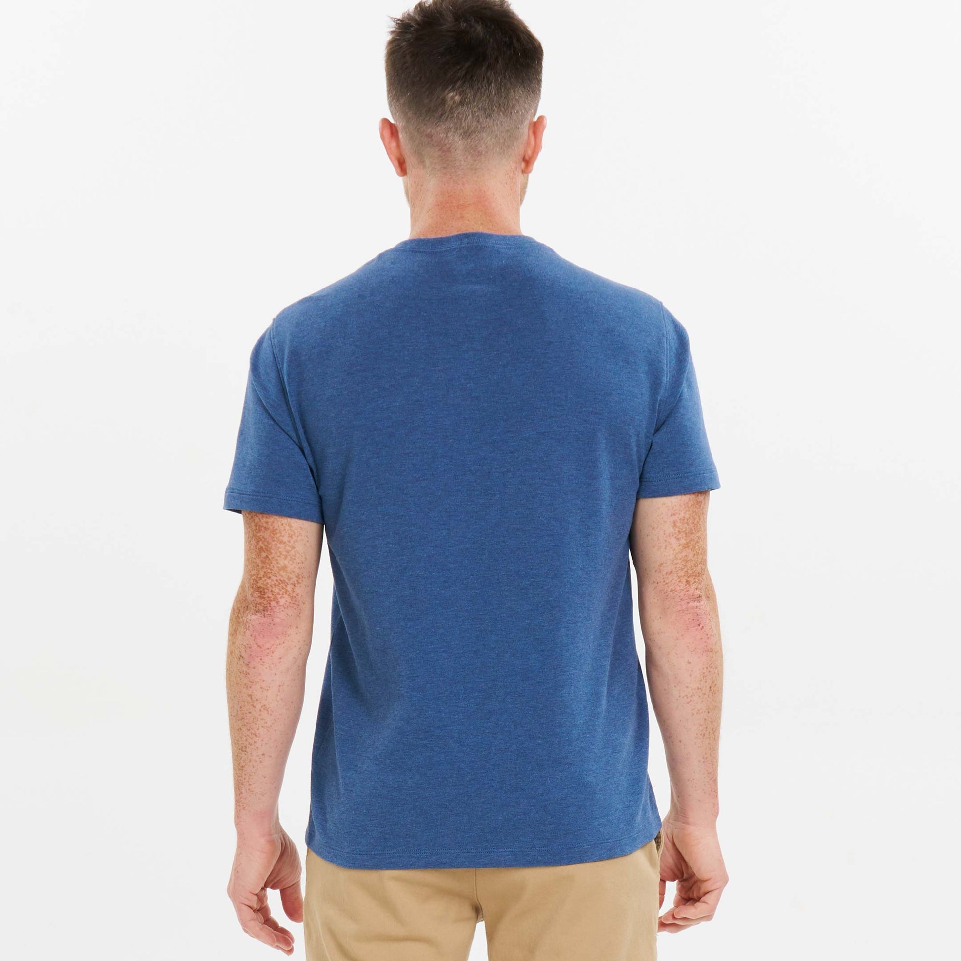 Heather Blue Luxury Soft Touch Crew Neck Tee