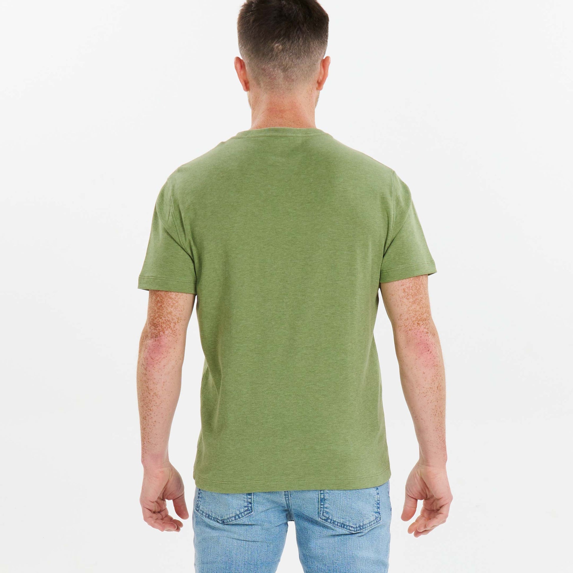 Heather Green Luxury Soft Touch Crew Neck Tee