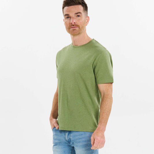 Heather Green Luxury Soft Touch Crew Neck Tee