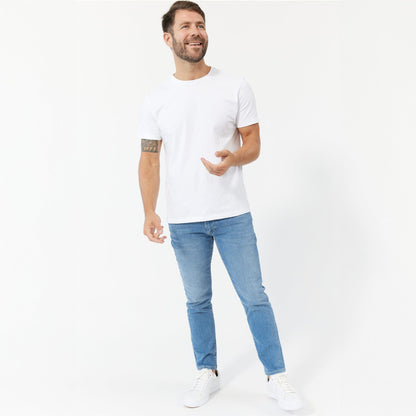 White Pima Cotton Crew Neck Tee