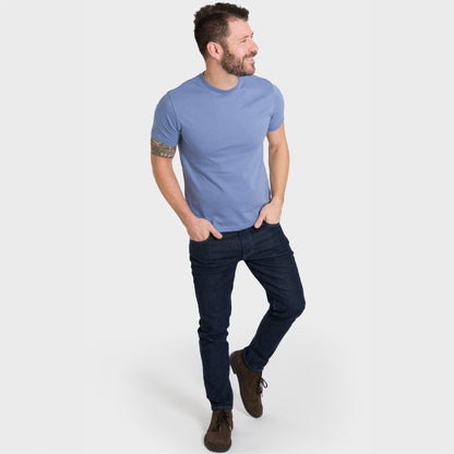 Blue Crew Neck Tee