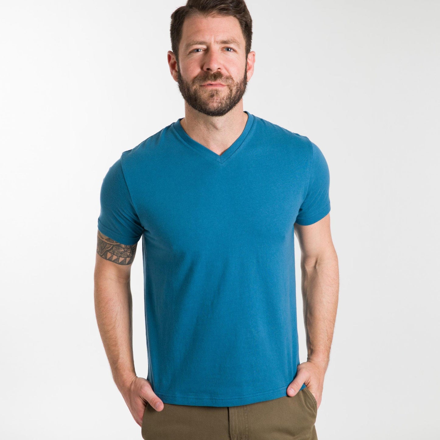 Blue V-Neck Tee