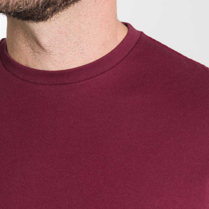 Burgundy Crew Neck Tee